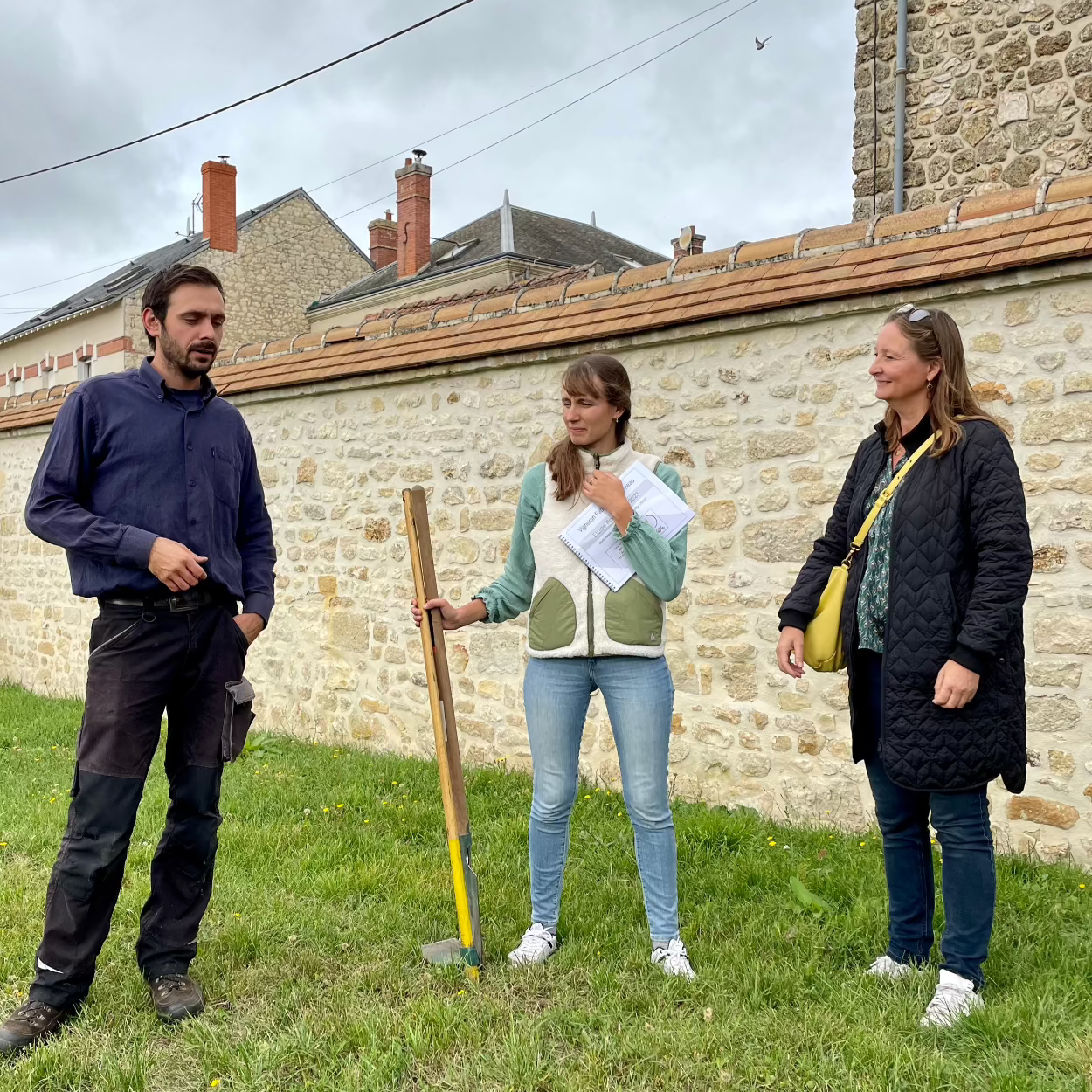 Fabian Bergeronneau, Virginie Bergeronneau og Louise Søborg sammen i familien Bergeronneau's clos