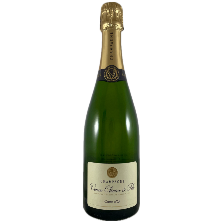 1 flaske på hvid baggrund Champagne Veuve Olivier et Fils, Carte d'Or