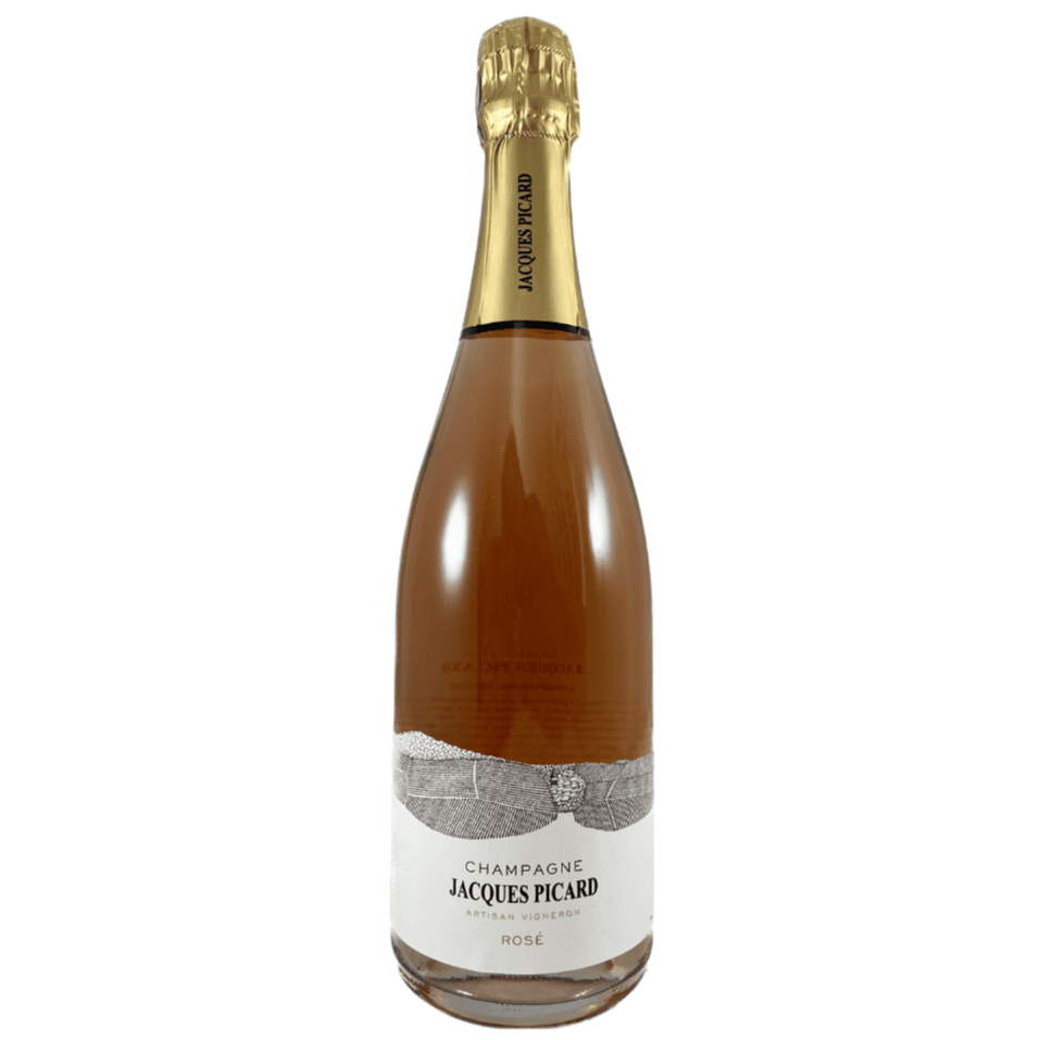 1 flaske rose champagne på hvidbaggrund, Champagne Jaques Picard Rosé