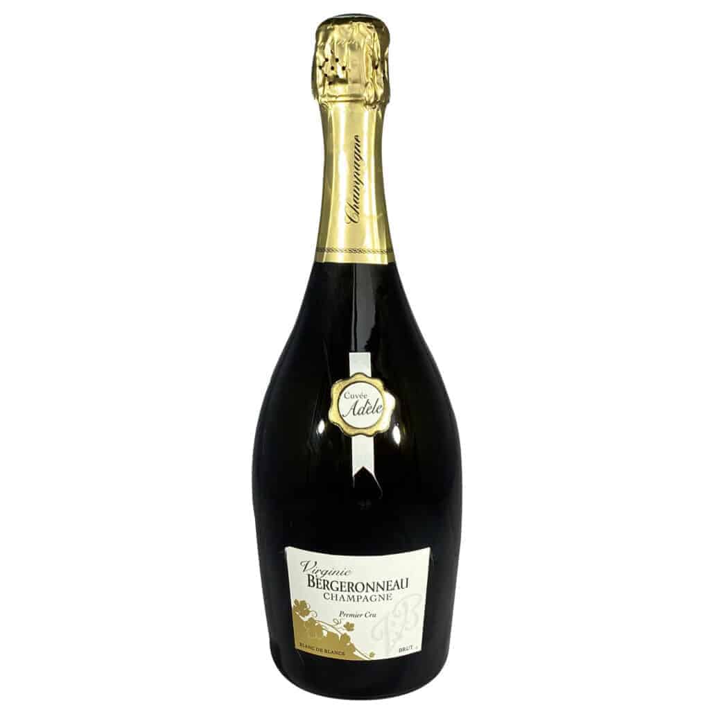 Champagne flaske, Virginie Bergeronneau champagne, Premier Cru, Cuvée Adéle, Blanc de Blancs, 100% Chardonnay, Brut