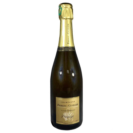 1 flaske champagne fra Champagne Pierson-Cuvelier, Prestige, Grand Cru, hvid baggrund