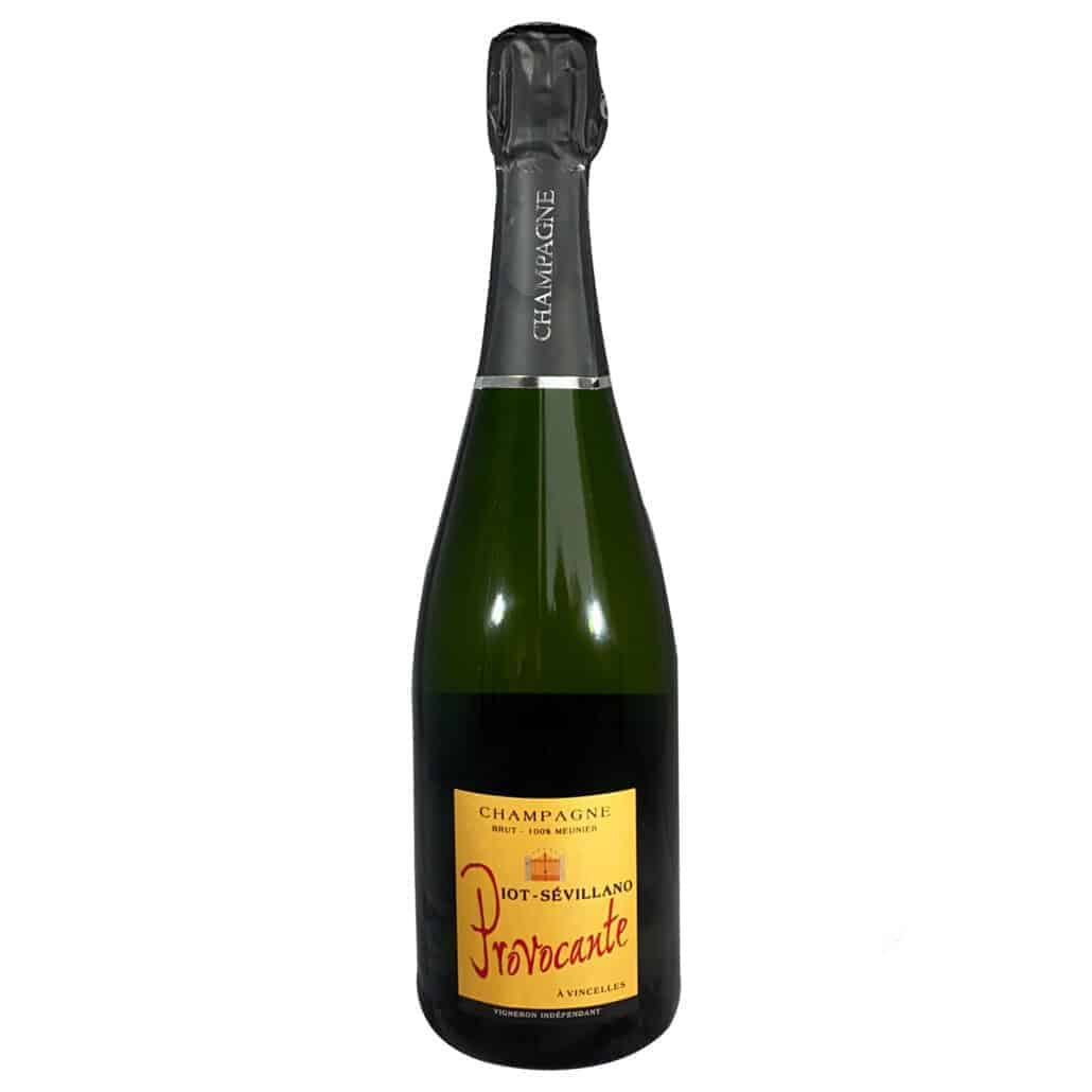 Champagne flaske på hvid baggrund, Champagne Piot-Sévillano, Provocante, 100% Meunier